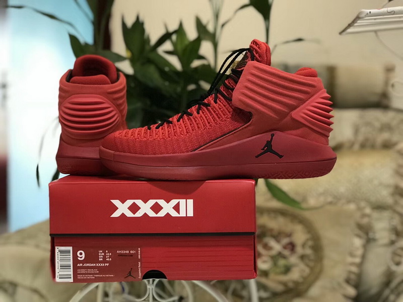 Authentic Air Jordan XXXII “Flame red” 